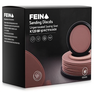 แผ่นกระดาษทรายกาวแบบไม่เจาะรู K120 แพ็ค 20 แผ่น โดย FEIN - Product Image 2