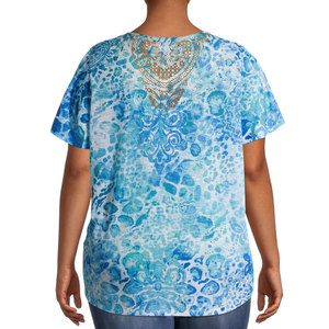 Meilleur fabricant, t-shirt par sublimation pour femme, t-shirts à col rond imprimés par sublimation pour femme, au tarif de gros, pour femme - Product Image 2