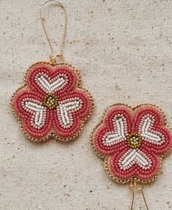 Oorbellen Boho étnico Mujer pendientes hechos a mano flor tejida cuentas de cristal trébol geométrico pendientes colgantes perla Aleación de moda - Product Image 3