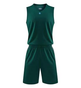 Ensemble de maillot de basket-ball pour adultes, respirant, à séchage rapide, pour entraînement, unisexe, manches courtes, short, polyester, nylon, décontracté - Product Image 3