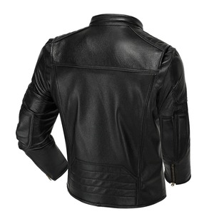 Nuevo abrigo de cuero Vintage informal para motocicleta, traje de otoño para hombre, chaqueta de cuero de vaca de capa superior con diseño de bolsillo para motorista a la moda - Product Image 4