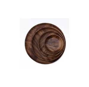 <b>Black</b> Wooden Charger <b>Plate</b>-Eco-Friendly Modern Luxury Design Shape Polished Finish-Best Selling for Home Hotel Parties Cafes - Product Image 1