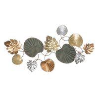 Seni Dinding Vertikal Persegi Panjang dari Tali Logam Mewah dengan Sentuhan Tangan, Desain Floral Modern, Detail Rumit, Dekorasi Interior