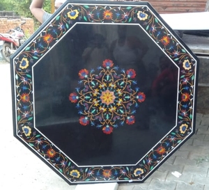 Escritorio moderno de metal, lujoso toque artístico, para el hogar incrustaciones de piedra semipreciosa, oficina, sala de estar, dormitorio, muebles ecológicos - Product Image 4