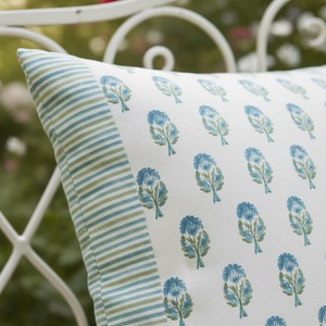 Ira Handcrafted <b>Mustard</b> & Grey Cotton <b>Cushion</b> <b>Cover</b> 16x16 Inch - Product Image 3