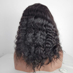 100% Vietnamese Luxury 16 Inch Glueless Closure Wig Customized <b>Color</b> Human Raw Super Double Drawn Natural Products Black Women - Product Image 3