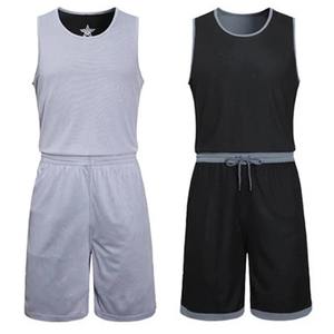 Ensembles de maillots de basket-ball double face pour hommes et enfants, uniformes, kits sportifs, vêtements de sport réversibles pour femmes et jeunes, nom et numéro personnalisés pour l'équipe - Product Image 1