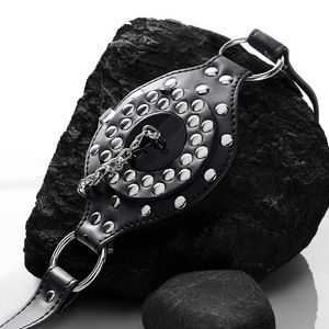 Bâillon buccal en PU avec couvercle ouvrable - Jouet d'entraînement BDSM SM, 48 par boîte - Product Image 1