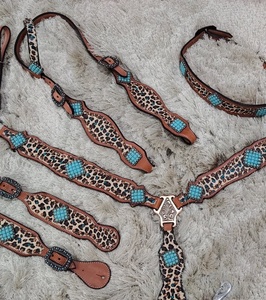 ชุดสายรัดศีรษะแบบตะวันตก & คออกแบบพรีเมี่ยมสำหรับม้าประจำฤดูกาลชุดแทคสุดหรูสำหรับม้าร่างเต็มชุด - Product Image 3