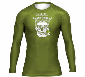 Purple Printed Rash Guard, Best Design Custom Gear, Long Sleeves Rash Guard, MMA Rash Guard & <b>Grappling</b> Gear for Jiu Jitsu - Product Image 3