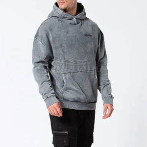 Sudadera con Capucha de Invierno de Diseño Lavado Ácido, Estilo Urbano Pakistaní, Hecha a Medida, Patrón Sólido, Algodón/Poliéster Transpirable, Venta al Por Mayor - Product Image 2