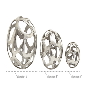 Décoration Moderne Argent Fini Objets Décoratifs Artisanat Sculpture En Métal pour La Maison Bureau Sculpture Décor - Product Image 3