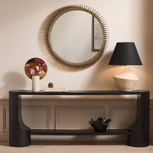 Cuenco decorativo de madera con acabado negro antiguo, pieza única hecha a mano para sala de estar, recepción de oficina o estilo artístico para el hogar - Product Image 5