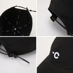 หมวกเบสบอลปักโลโก้ตัวอักษรแนวสปอร์ตสไตล์วินเทจพร้อมสลักปิดด้วยเชือกยืดหยุ่นเหมาะสำหรับการใช้งาน - Product Image 5