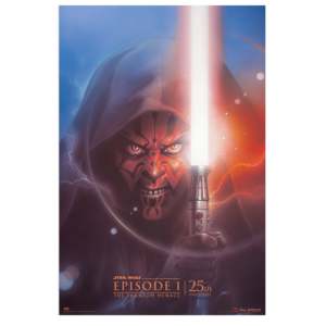 Póster artístico del 25.º aniversario de Star Wars Episodio 1 para decoración de pared - Product Image 4