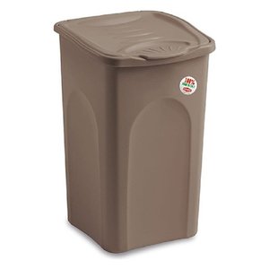 Cesto de Ropa de Plástico Stefanplast PRIMAVERA Gris Paloma 70234 Capacidad 50 Litros - Product Image 1