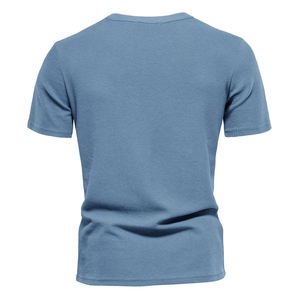 Camisetas con logotipo personalizado para hombre, camisetas de manga corta con cuello redondo y Jersey sólido informal a la moda, camisetas - Product Image 2