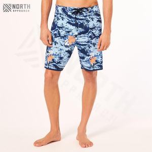 Shorts décontractés unisexes de haute qualité en coton 100% Shorts lavés Shorts personnalisés noirs délavés au soleil Shorts décontractés vintage délavés à l'acide pour hommes - Product Image 2