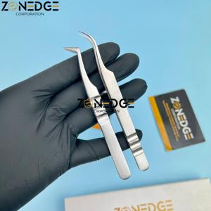 Pince à cils de qualité spéciale à 90 degrés pour extensions de cils Outils de cils d'isolation de méga volume de poignée de pointe de fibre de haute précision - Product Image 2