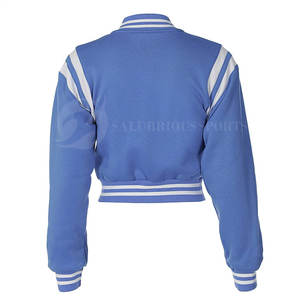 Chaquetas de béisbol con logotipo personalizado prendas de vestir exteriores de lana 100% con relleno de algodón estilo recortado fabricante de fábrica al por mayor - Product Image 3