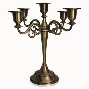 Candélabre à 9 bras enduit de poudre noire nouveau design fait à la main candélabre en métal décoratif de vente chaude avec cristal suspendu - Product Image 3