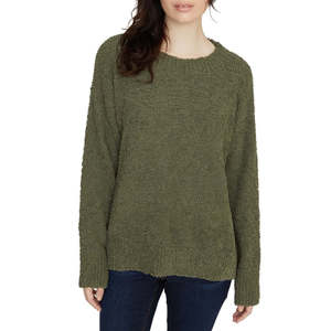 Maglione Teddy Verde Scuro da Donna Sanctuary, Taglia Media, Top in Maglia Traspirante con Logo Frontale, Stampa Casual per Autunno/Inverno - Product Image 1