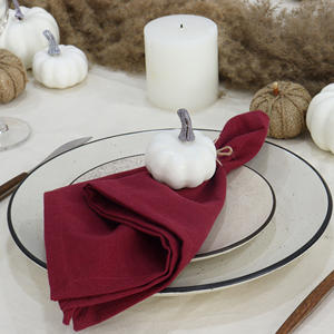 100% coton 18x18 doux et durable bordeaux serviettes de ferme Style moderne lavable pour un usage quotidien au printemps été dîners - Product Image 3