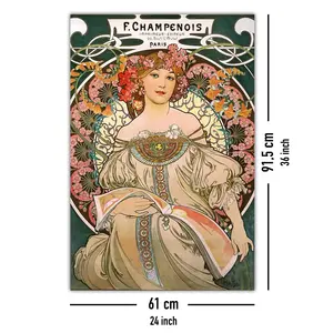 Póster Art Nouveau de Alfons Mucha 'F. Diseño Art Deco Champenois 1897 para Decoración de Pared - Product Image 5