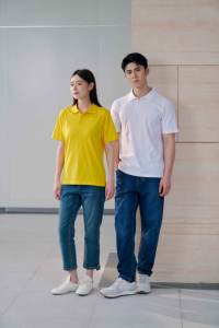 LEFONSE Fully-Combed 100% Cotton Plain for <b>Polo</b> Tee Casual Unisex Style with Solid Design 180 Grams Fabric Weight - Product Image 3