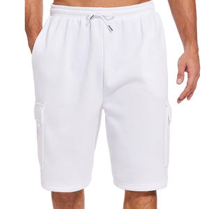 Pantalones cortos de algodón gris sueltos de verano con logotipo personalizado por encima de la rodilla para hombre, pantalones cortos de lana en blanco 2025, pantalones cortos de gimnasio de verano baratos personalizados - Product Image 4