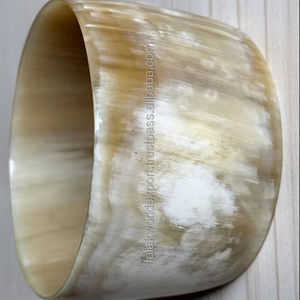 Unique horn wristwear Natural Buffalo Horn Cuff Bangles Polished Horn <b>Bracelets</b> for Women <b>Boho</b> Jewelry Fashion AccessoriesBy FWE - Product Image 1