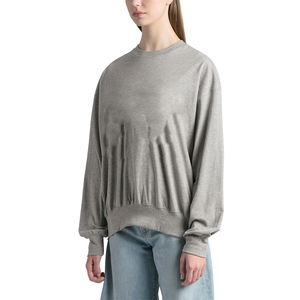 Nuevo diseño Otoño Invierno mujer lavado ácido impreso 100% algodón polar ajuste suelto cuello redondo pulóver sudadera hecha en Pakistán - Product Image 6