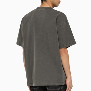 2024เสื้อยืดผ้าฝ้าย100% โอเวอร์ไซส์สำหรับผู้ชายทรงโอเวอร์ไซส์ผ้าคอตตอนซักไหล่พิมพ์ลาย3D ถักออกแบบโลโก้ได้ตามต้องการ - Product Image 4