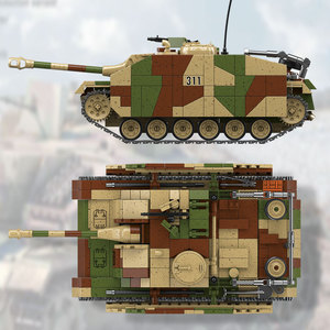 1058pcs 1/28 Échelle Plastique Modèle Collection Army StuG Lll Ausf.G. Ensembles <span class=keywords><strong>de</strong></span> blocs <span class=keywords><strong>de</strong></span> construction <span class=keywords><strong>de</strong></span> <span class=keywords><strong>soldats</strong></span> <span class=keywords><strong>de</strong></span> véhicules militaires allemands Tank Ww2 - Product Image 5