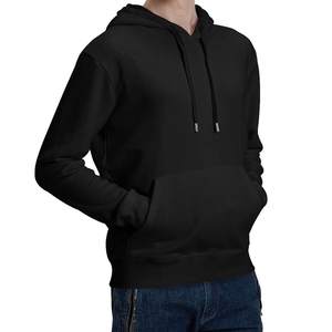 Custom Men Basics Cotton Blended Blanks 300 GSM 100% Sudadera con capucha de algodón de talla grande personalizada para hombres Drop Shoulder Pullover Sudadera con capucha para hombres - Product Image 5
