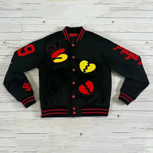 2025 <b>Top</b> Trending Unisex Custom Men's Wool Winter Varsity Jackets Cool Style Baseball Bomber Leather Varsity Jacket - Product Image 5