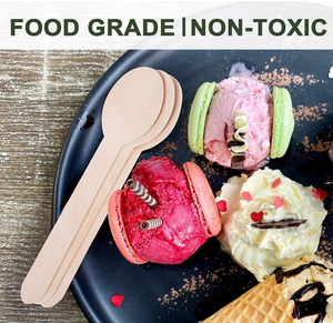 Cucharas de madera compostables-100% abedul, ideal para helados, sopas y uso en fiestas - Product Image 6