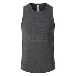 Camiseta sin mangas para hombre con logotipo personalizado al por mayor 2025 ropa de gimnasio sin mangas 100% poliéster ajuste cómodo estilo informal - Product Image 1