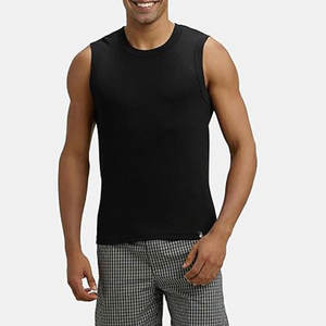 Camiseta sin mangas de gimnasio para hombre con mezcla de algodón tejido transpirable de secado rápido tops ligeros diseño perfecto para entrenamiento ropa casual - Product Image 4