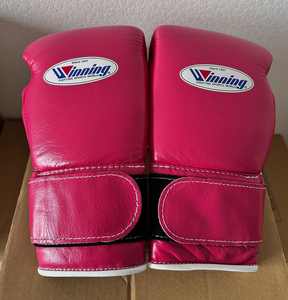 Best Quality Custom Dark Pink <b>Velcro</b> Winning Boxing Gloves Professional Made of Strong Genuine Leather with Low Price - Product Image 1