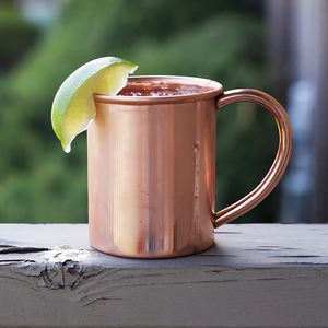 Taza de cobre puro Nuevo diseño Hammer Point Moscow Mule Taza de cobre con mango dorado 14oz Moscow Mule Mugs - Product Image 5