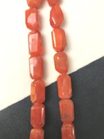 Perles en cornaline naturelle à 100 % certifiées IGI, facettées octogonales, 25x14 25x14x11mm, qualité AA, Orange Feu Vivaaz Gems pour bijoux