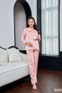 Ensemble de maternité minimaliste en soie perlée respirante Tissu doux et confortable pour les Mothers-B490 enceintes - Product Image 6