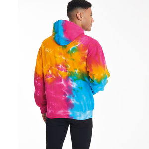 Sweat à capuche en polaire pour homme de haute qualité avec logo personnalisé, motif tie-dye, manches longues, pull pour adulte unisexe à prix avantageux - Product Image 2