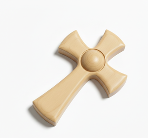 Croix chrétienne murale en bois massif de qualité supérieure, fabriquée à la main, polie, écologique, décoration religieuse pour la maison - Product Image 3