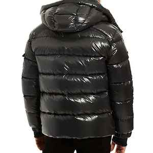 OEM Custom Logo Design <b>Light</b> Weight Breathable Hooded Polyester Bubble <b>Puffer</b> <b>Jacket</b> Winter Trending 2025 Canvas Fabric - Product Image 3