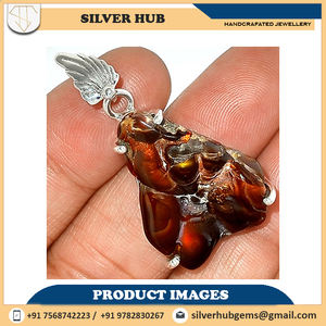 Colgante de ágata de fuego para mujer, de Plata de Ley 925, joyería 925, al mejor precio - Product Image 2