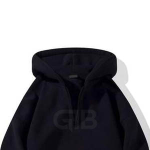 Nouvel arrivage Sweat à capuche d'hiver respirant 100% coton de qualité supérieure à demi-fermeture éclair pour adultes, tenue décontractée avec motif solide - Product Image 5