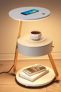 Lámpara de Noche Inteligente de Madera con Carga Inalámbrica - Product Image 3