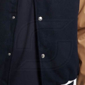 Veste d'hiver unisexe avec bouton imprimé logo col montant vêtements de sport pour hommes en toile tissu OEM Service vente en gros de vêtements pour hommes - Product Image 6